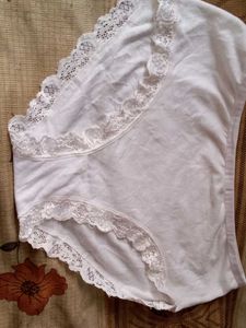 White Lace Trim Briefs