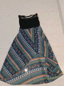 Boho Print High-Low Dress