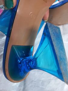 Blue Transparent Heels