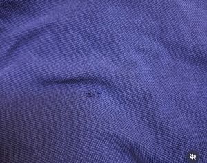 Navy Blue Polo Shirt with Neon Green Logo