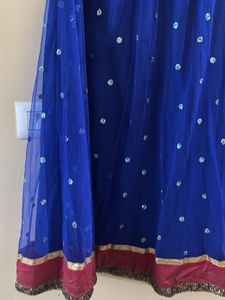 Blue Sequin Ethnic Skirt
