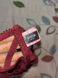 SHEIN Burgundy Lace Briefs
