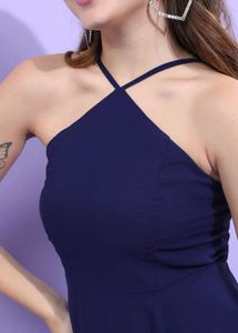 Elegant Navy Blue Maxi Dress
