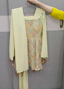 Elegant Pastel Kurta Set with Sharara