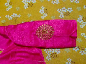 Elegant Pink Embroidered Blouse
