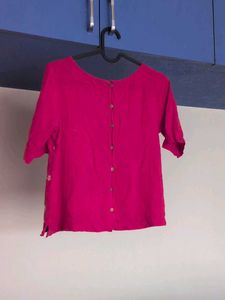 Red Embroidered Blouse