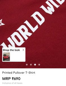 Maroon "World Wide" Graphic T-Shirt