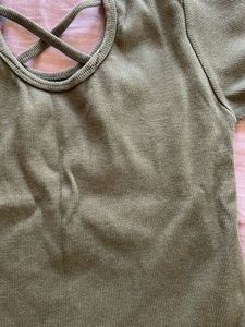 Green Top with Criss-Cross Back