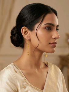 stylish Golden Harmony heart cham Earrings