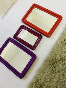 Set of 3 Colorful Decorative Mirrors