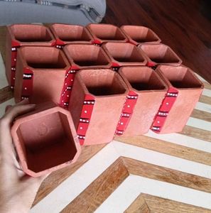 Set of 12 Terracotta Glasses