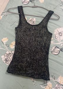 Sparkly Black Tank Top