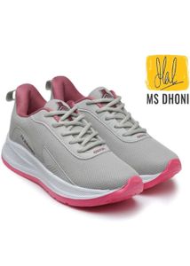 Stylish Gray &amp; Pink Running Shoes
