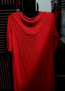 Chic Longline Red Cardigan