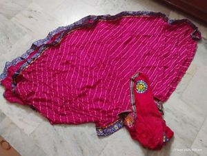 Vibrant Pink Bandhani Lehenga Choli