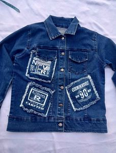 Stylish Denim Jacket with Patches