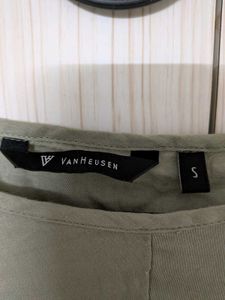 Olive Green Twist Front Top