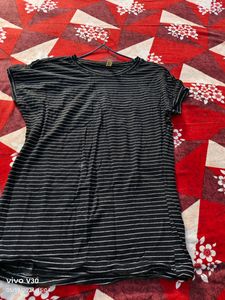 Black And White Striped Top