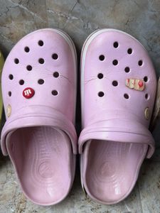 Light Pink Crocs with Charms
