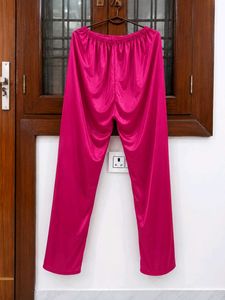 Satin Lace Trim Pajama Set