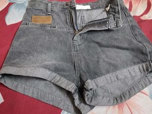Stylish Grey Denim Shorts