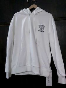 White Graphic Hoodie