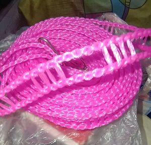 Bright Pink Clothesline with 2  door Hooks