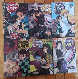 Combo of 10 Manga Attack on Titan And Demon slayer