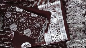 😍 Geogette Saree With PATYWEAR Blouse