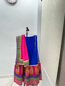 Vibrant Blue & Pink Lehenga Choli Set
