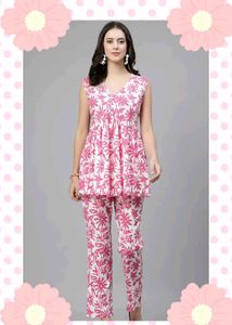Pink Floral Print co-ord set