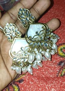 Elegant White Pearl Drop Earrings