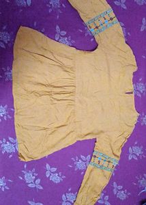 Yellow Top/short Kurti