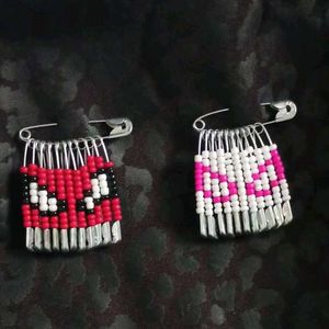 Handmade Beaded Safety Pin Brooch (150 each, you c