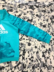 Adidas Blue Camo Zip-Up Jacket