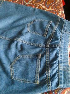 Denim Mini Skirt With 2 top For Young Girl