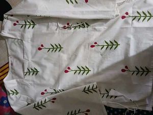 Chic White Kurta with Floral Print