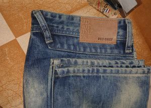 Red Chief Men's Distressed Blue Jeans