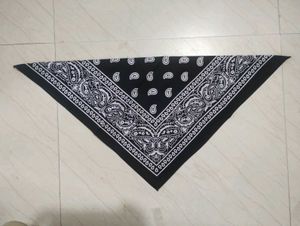 Classic Black Paisley Bandana Scarf