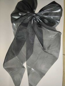 Elegant Silver Bow Hair Clip