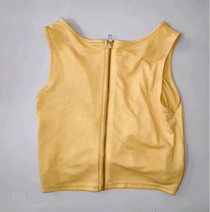 Women's Yellow Twist-Knot Top