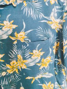 Tropical Floral Print Short Sleeve Shirt