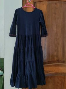 Navy Blue Tiered Maxi Dress
