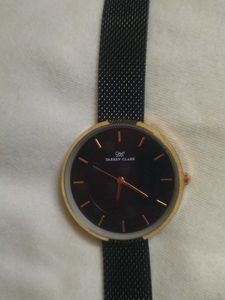 Minimalist Black Mesh Strap Watch