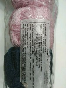 Starlite Yarn - blue &amp; Pink