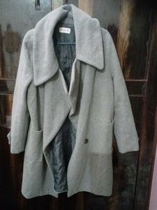 Elegant Grey fleece Overcoat