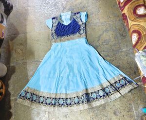 Beautiful Sky Blue Anarkali Kurti