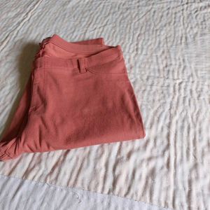 Terracotta Colored Slim Fit Pants