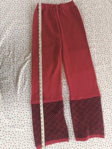 Warm Red Patterned Pants xs  size