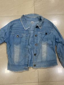 Denim Used Girls Jacket To Clear Wardrobe